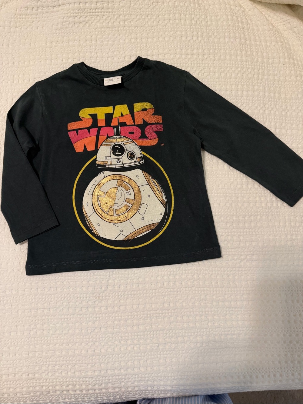 Zara Black Star Wars BB-8 Long Sleeve Tee